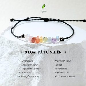 vòng tay đá thô tự nhiên phong thuỷ CẦU VỒNG