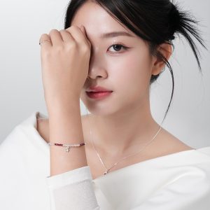 Vòng tay bạc S925 mix đá phong thuỷ cắt giác