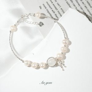Lắc tay nữ Luna Grace - Ngọc trai & Moonstone