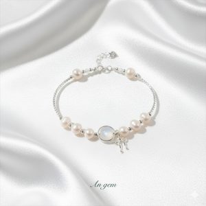 Lắc tay nữ Luna Grace - Ngọc trai & Moonstone