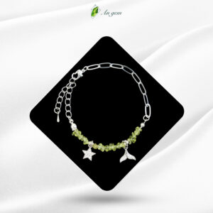 Đá Peridot - Charm màu vàng