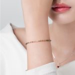 Vòng tay đá Tourmaline đa sắc An gem, lắc tay đá thiết kế móc khóa freesize đá 3mm