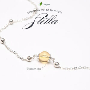 Vòng tay nữ 1 đá tự nhiên mix charm bi nhỏ Stella An Gem