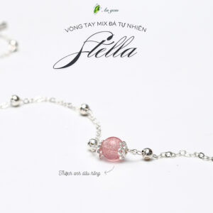 Vòng tay nữ 1 đá tự nhiên mix charm bi nhỏ Stella An Gem