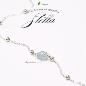 Vòng tay nữ 1 đá tự nhiên mix charm bi nhỏ Stella An Gem