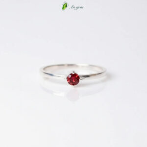 Nhẫn đá Garnet - đỏ