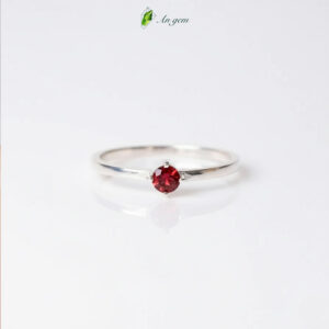 Nhẫn đá Garnet - đỏ