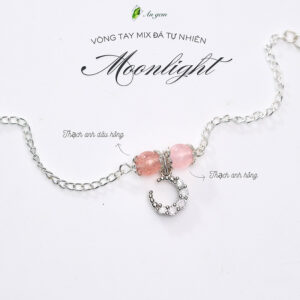 Vòng tay nữ đá tự nhiên Moonlight mix charm mặt trăng An Gem