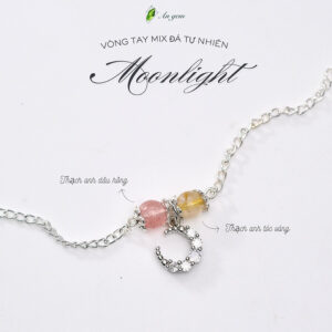 Vòng tay nữ đá tự nhiên Moonlight mix charm mặt trăng An Gem