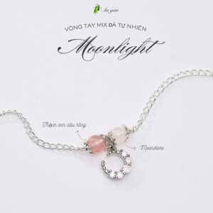 Vòng tay nữ đá tự nhiên Moonlight mix charm mặt trăng An Gem