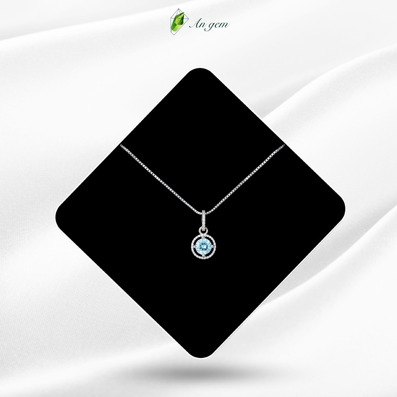 đá topaz tác dụng — topaz xanh dương tự nhiên trong trang sức đá phong thuỷ An Gem