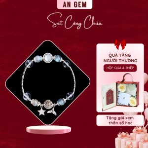 Set quà công chúa (Kèm vòng tay Đá thạch anh trắng & đá xà cừ mạ bạc)