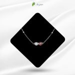 Vòng tay Duolight Moonstone & Dâu hồng - Mạ bạc