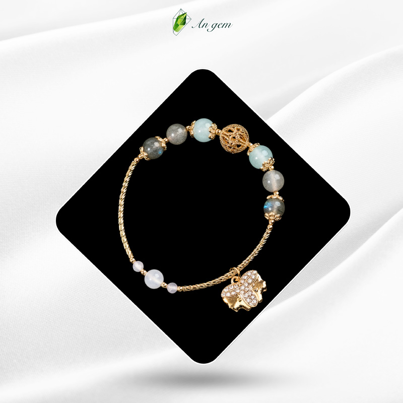Cung Song Tử - Aqua x Xà Cừ charm mạ vàng