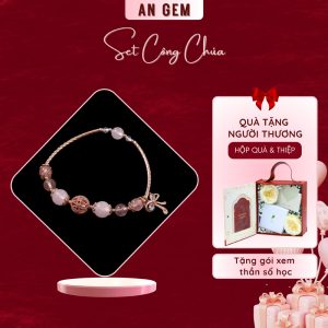 Set Công Chúa (Kèm vòng TA Hồng & Dâu Hồng charm mạ vàng hồng)
