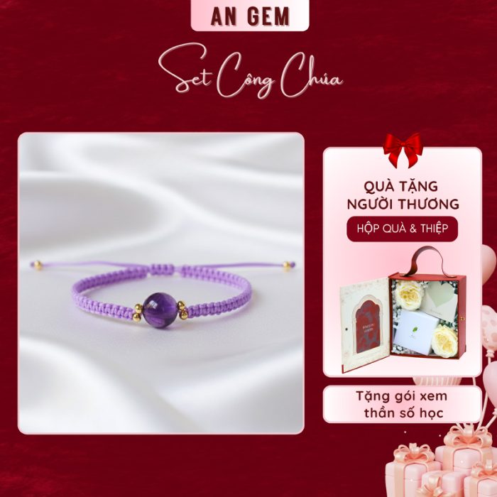 Set công chúa kèm vòng Đá tím