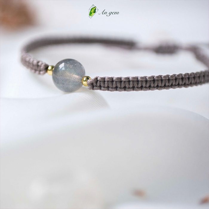Vòng tay tết dây mix hạt đá An Gem
