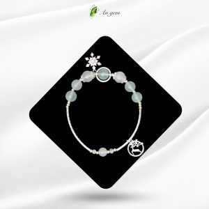 Moonstone - Aquamarine - Charm mạ bạc