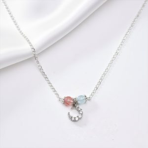 Dây chuyền nữ đá tự nhiên mix charm mặt trăng