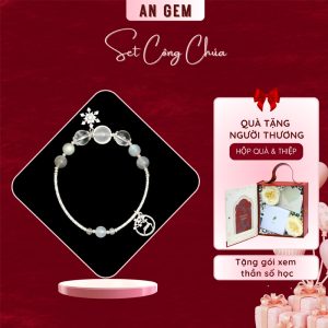 Set công chúa (kèm vòng TA Trắng - Xà Cừ - Charm mạ vàng)