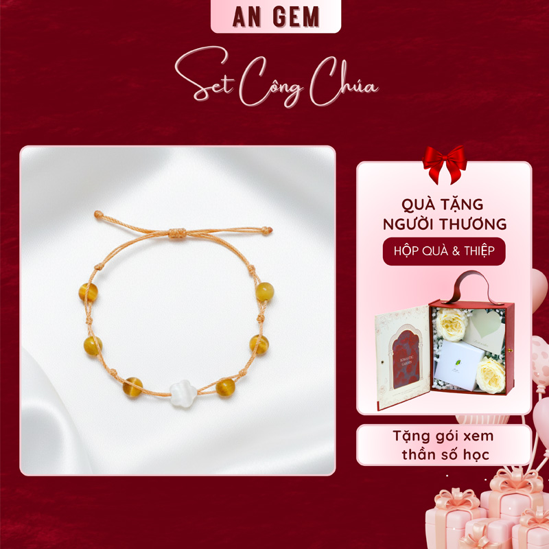 Set công chúa kèm vòng Đá Mắt Hổ Vàng