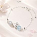 Vòng tay nữ An Gem Mã Đáo Thành Công mix đá tự nhiên Aquamarine