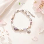 Lắc tay nữ An Gem Hơi thở biển xanh - Ngọc trai & Mã não