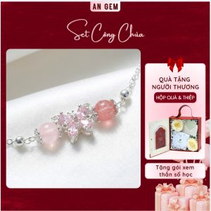 Thạch anh hồng - Dâu hồng (Set công chúa)
