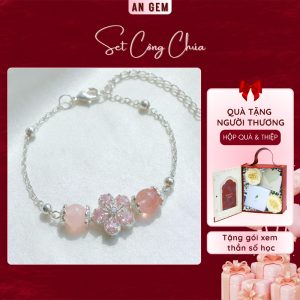 Dâu hồng - Thạch anh hồng (Set Công Chúa)